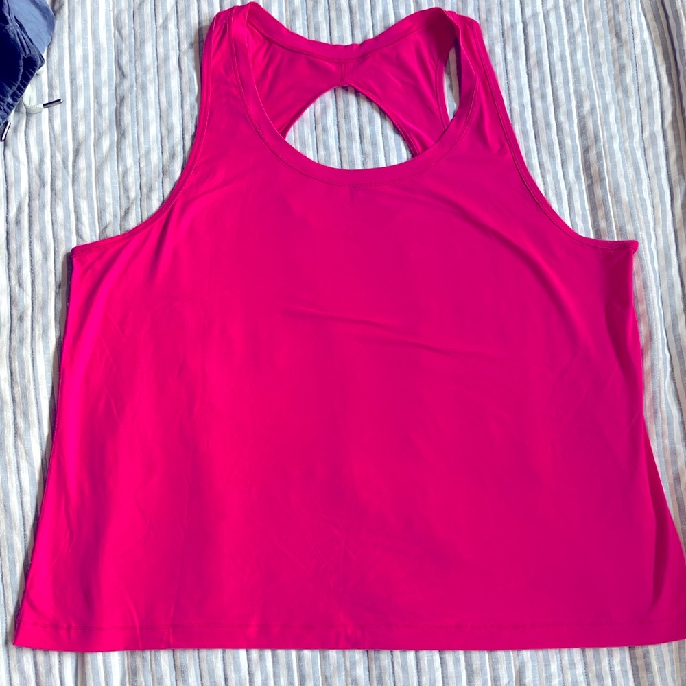 NWOT Athleta Nitro Tank circle cutout 2X hot pink